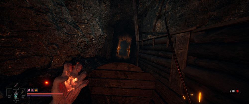Extrait de gameplay aux commandes d’un wagon de mines comme Resident Evil 4