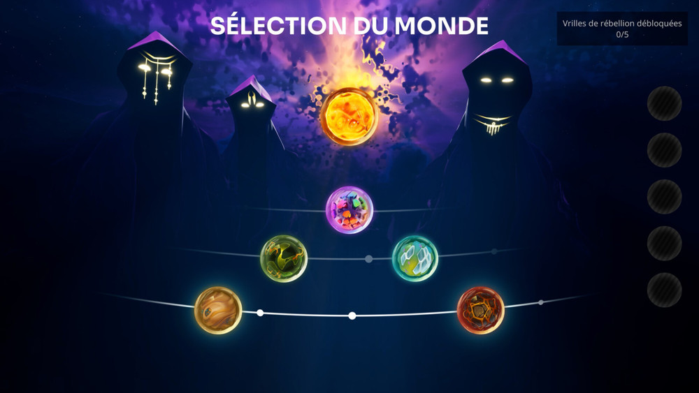 Overview of the different planets that make up the Godbreakers universe