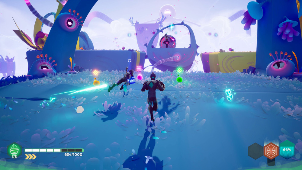 Gameplay clip on a plain alongside another player