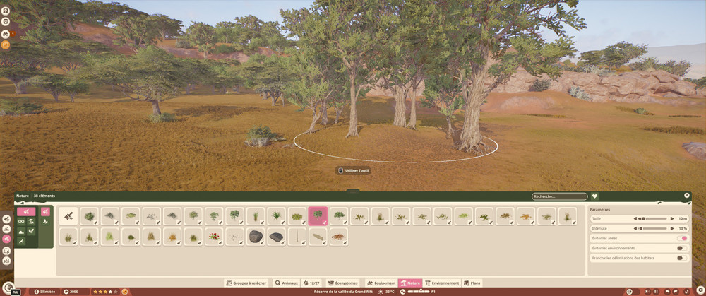 Einsatzgebiet des hervorragenden Natur-Tools von Planet Zoo 2