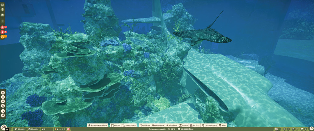 Nahaufnahme eines in Planet Zoo 2 erhältlichen Wasserbeckens