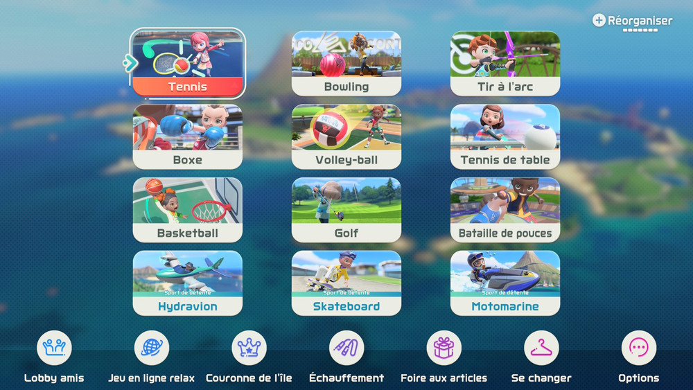 Aperçu des 12 sports disponibles dans le jeu, dont les nouveautés comme le skateboard