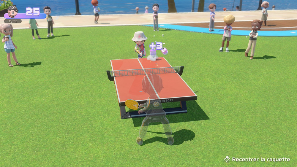 Extrait d’un match de tennis de table dans un mini jeu alternatif