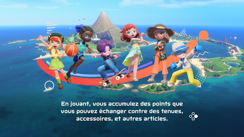 Image d'accueil du titre indiquant que l'on peut jouer pour gagner des points échangeables en cosmétiques