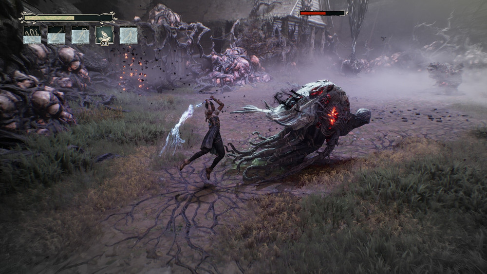 Another combat clip showing Hazel launching a jumping attack on an enemy