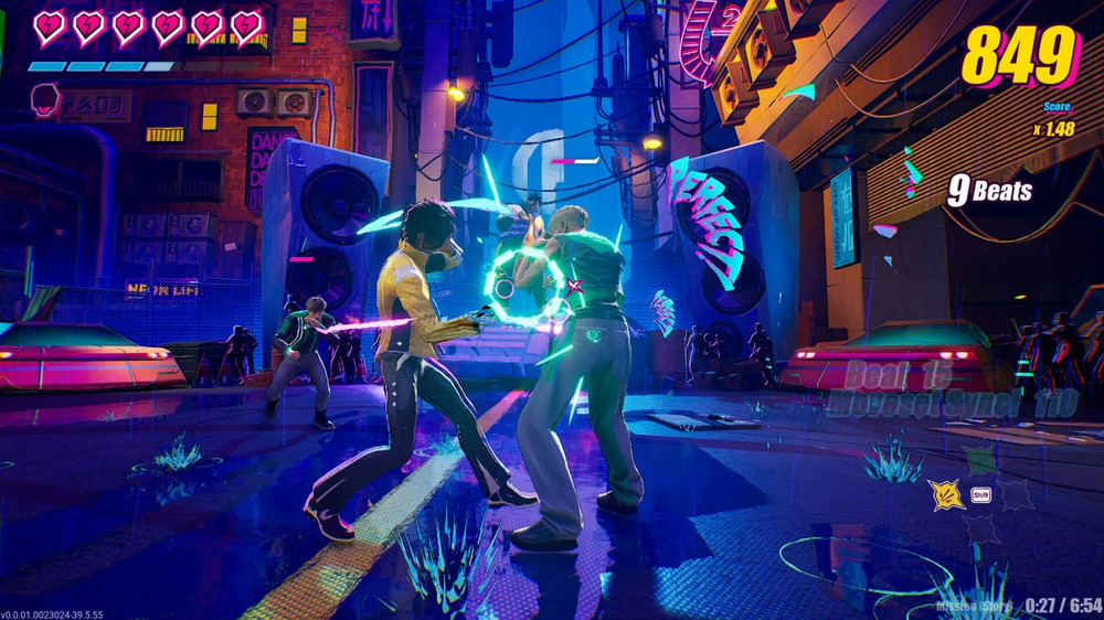 Combat sequence against an enemy with a counterattack in progress