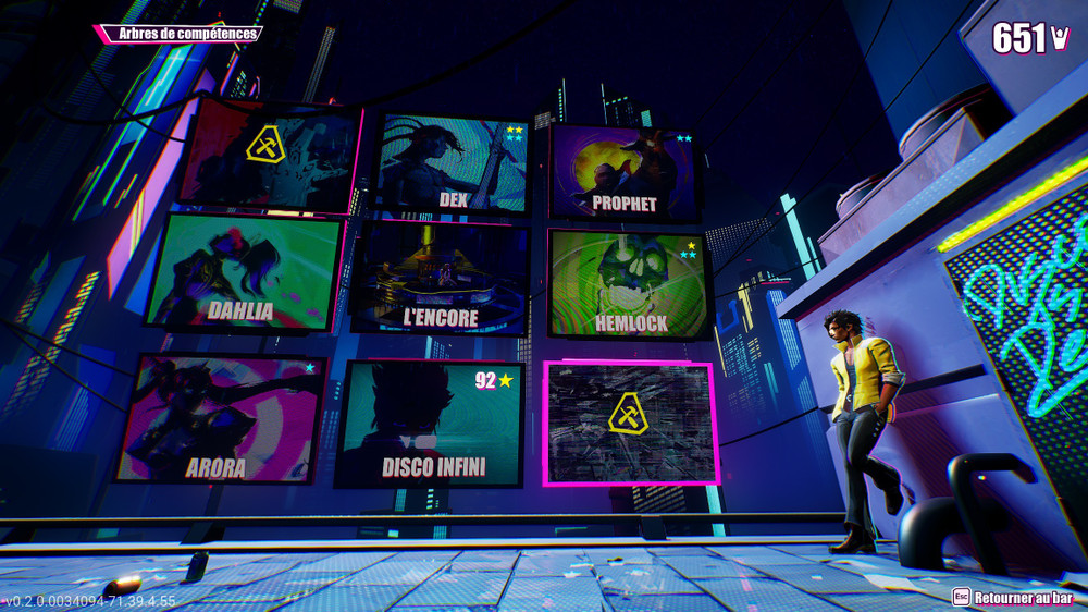Menu for selecting the game’s different chapters