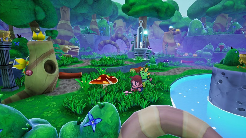 Un paseo con nuestro dragoncito mascota por un bello bosque
