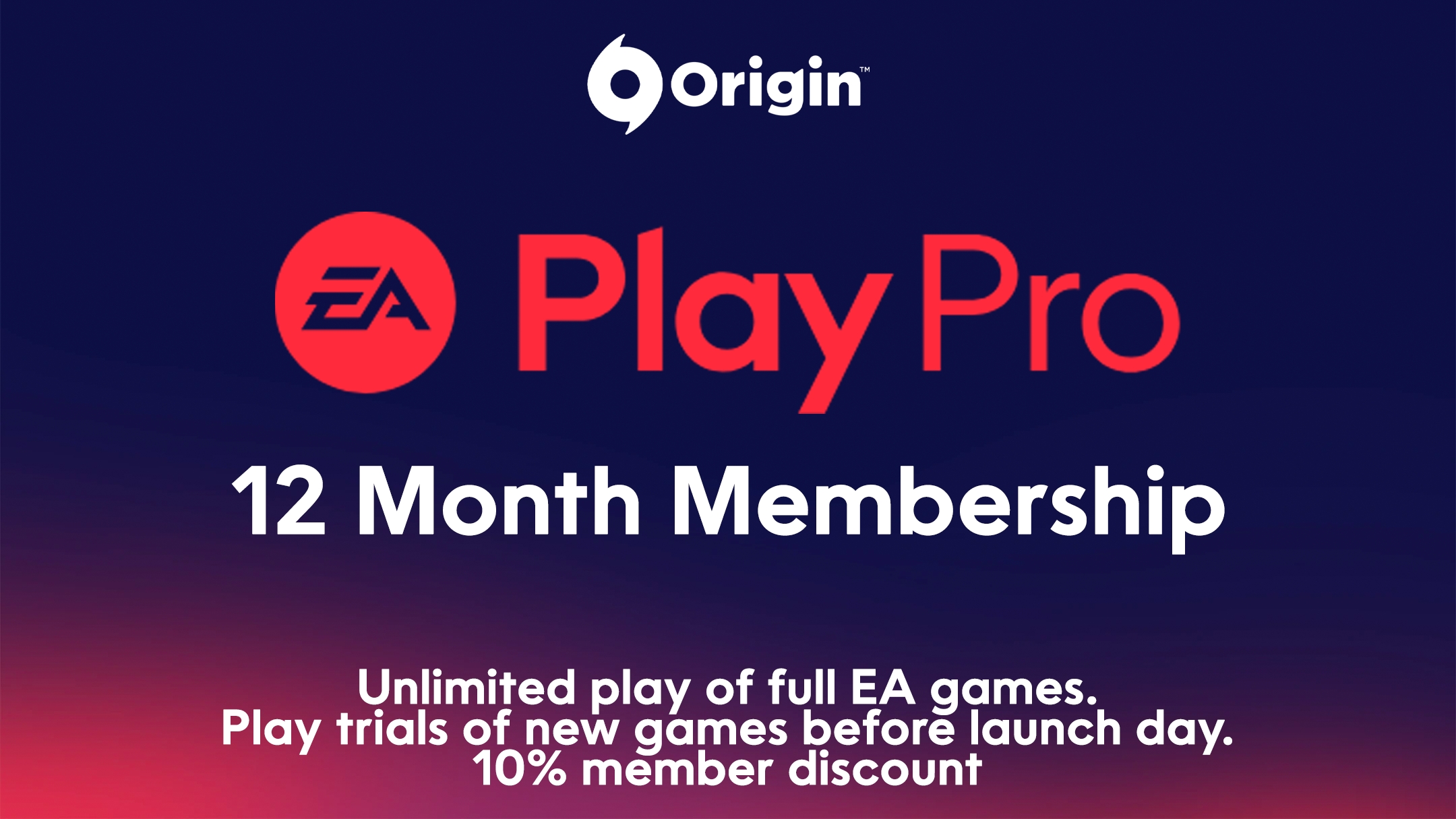 Buy cheap EA Play Pro for Origin - 12 months - lowest price