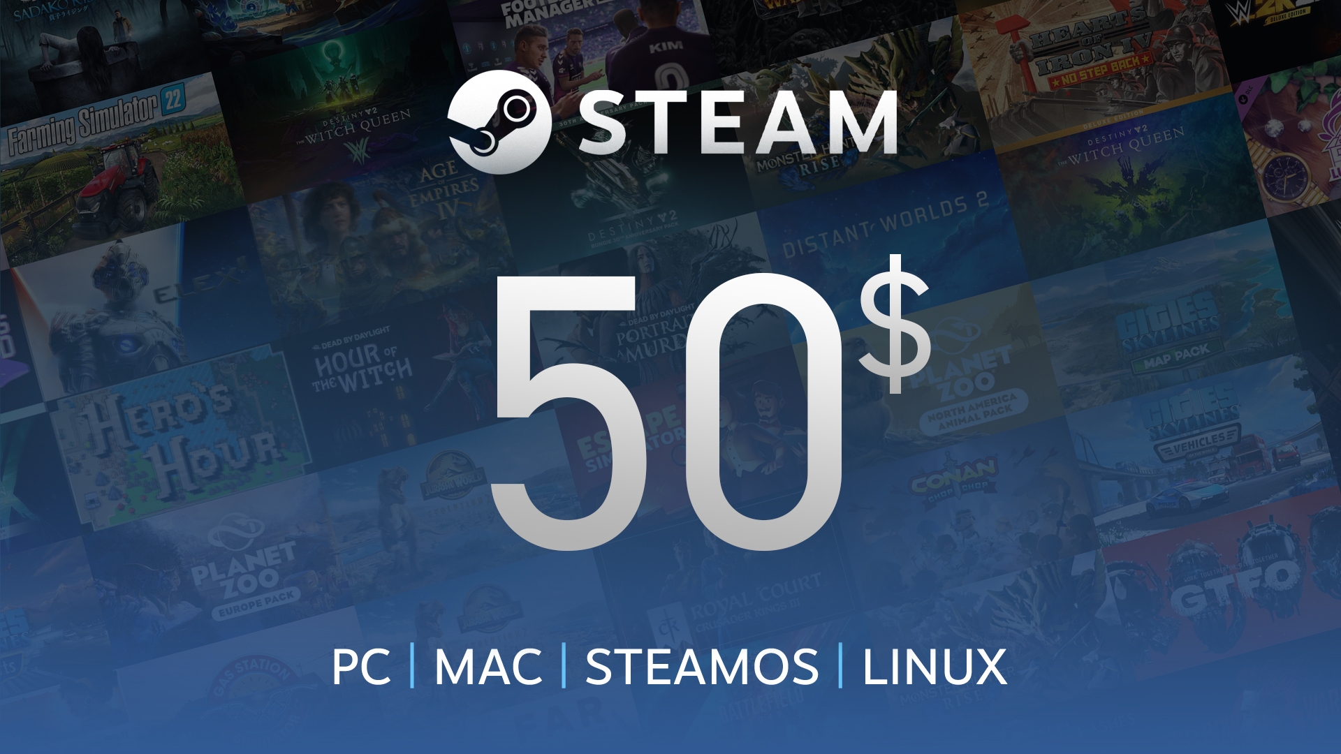 Buy Steam Gift Card 50$ Steam