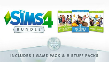 The Sims 4 Bundle Game Pack! Outdoor Retreat & shops Cool Kitchen Stuff! NEW & SEALED!