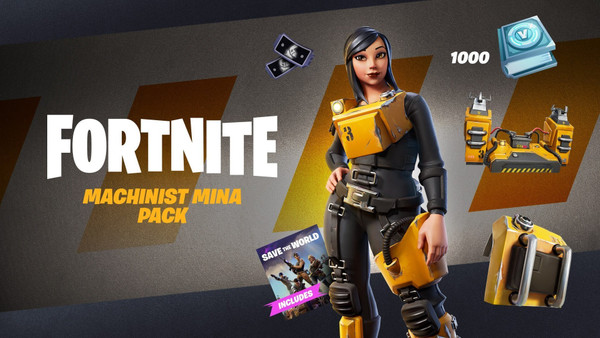Fortnite - Machinist Mina Pack + 1000 V-Bucks screenshot 1