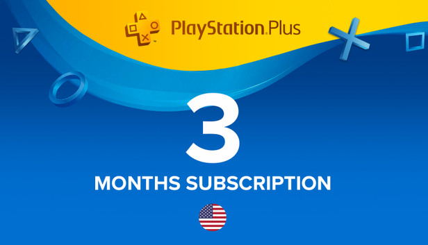 Sony PlayStation PS Plus 3 Month Membership Subscription Card (USA