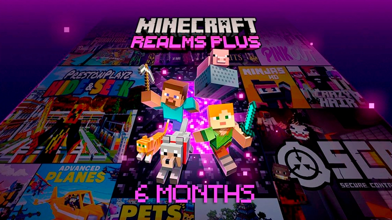 Koop Minecraft Realms Plus 6 month subscription (voor Bedrock Edition