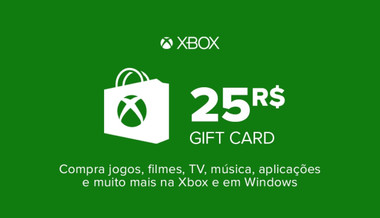 Cartão de Oferta Xbox Live 25 BRL (Microsoft Store)