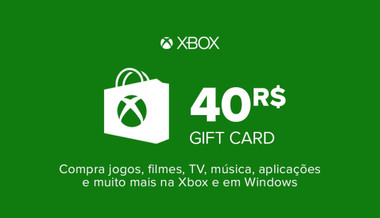 Cartão de Oferta Xbox Live 40 BRL (Microsoft Store)