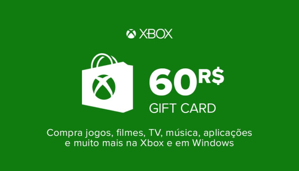 Cartão de Oferta Xbox Live 60 BRL