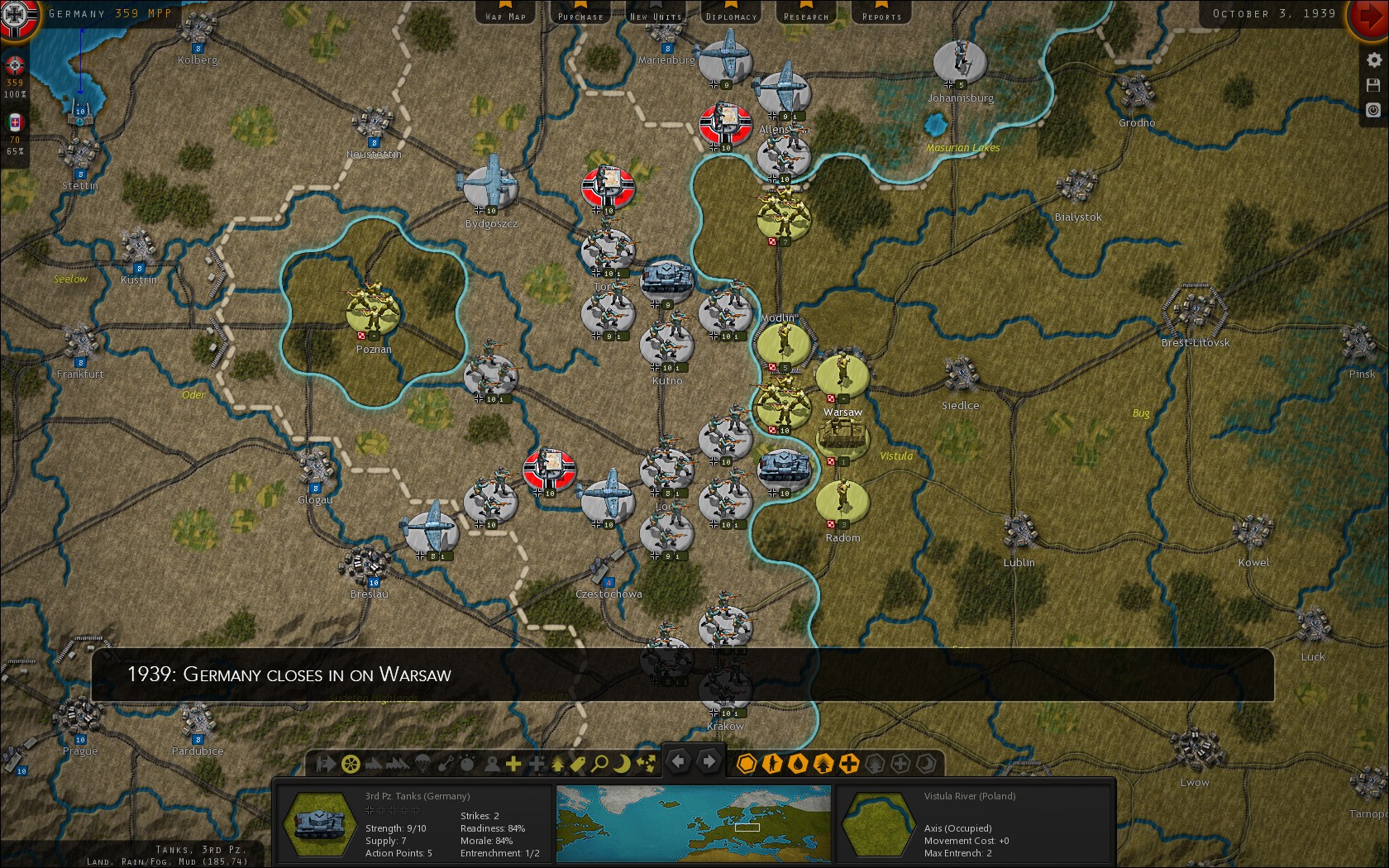 War Command Screen Buy Strategic Command WWII: War in Europe - PC (Steam)
