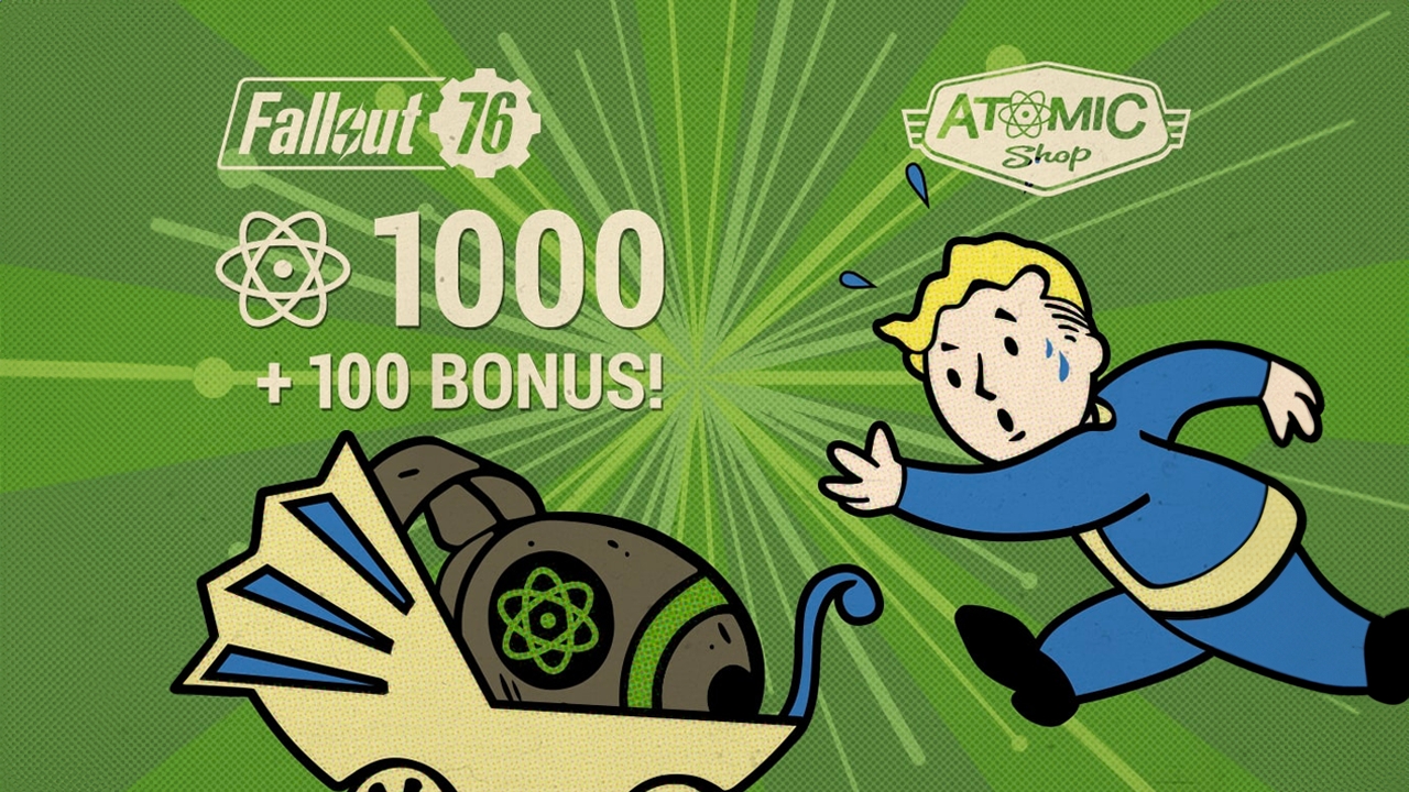 Купить Fallout 76: 1000 атомов (+100 бесплатно) (Xbox One / Xbox Series ...