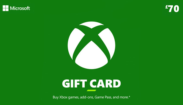 Cartão de Oferta Xbox Live 70£