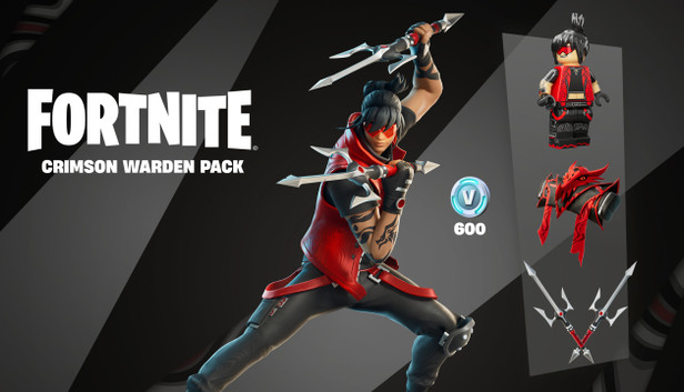 Pacote Guardião Carmesim do Fortnite + 600 V-Bucks