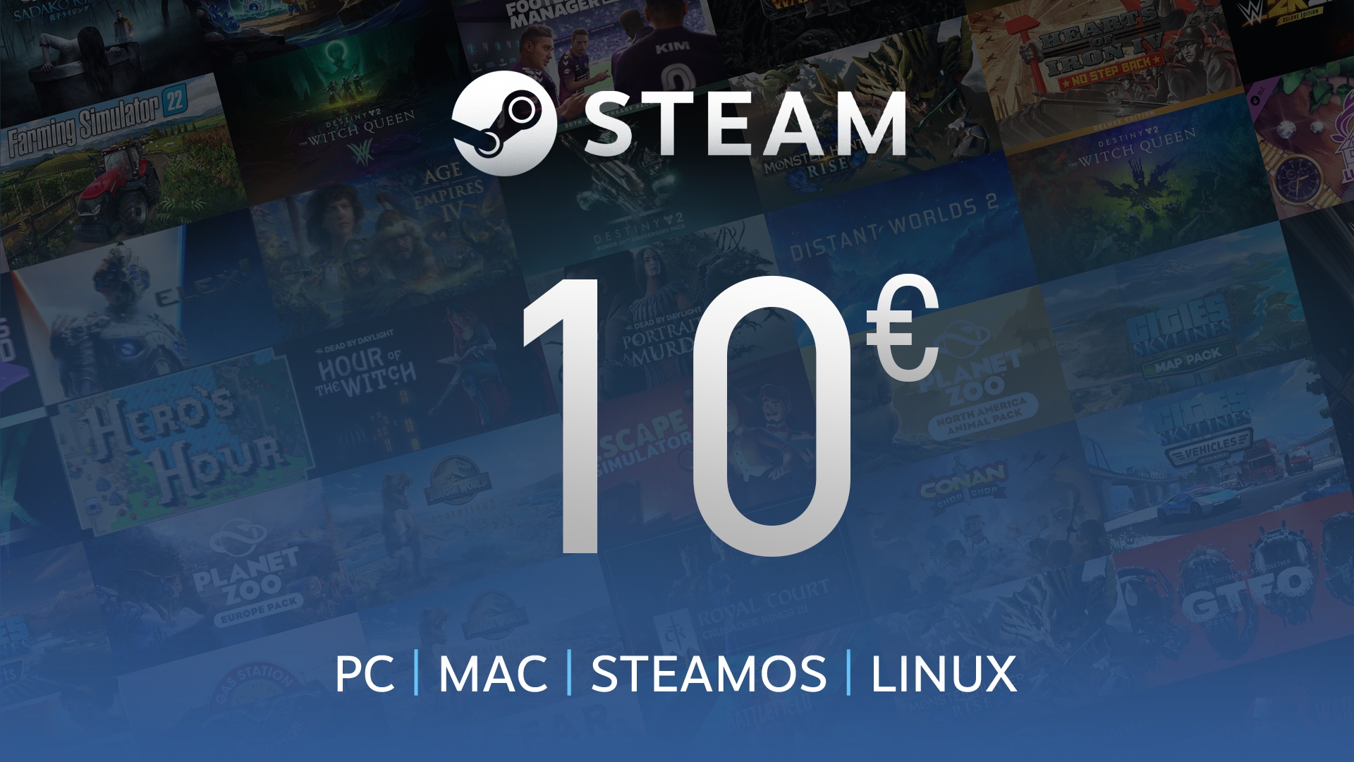 Buy Steam Gift Card 10€ (Steam)