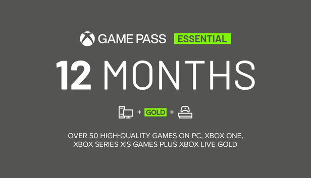 Xbox Game Pass Essential 12 Maanden