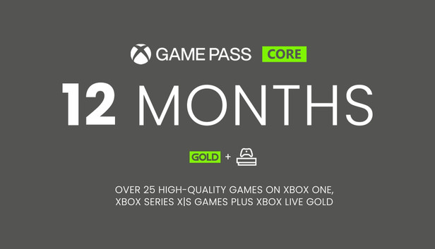 Xbox Live Gold 12 Month Membership