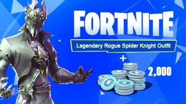 Køb Fortnite Legendary Rogue Spider Knight Outfit + 2000 V-Bucks - Xbox One