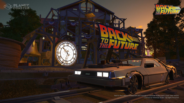 Planet Coaster - Back to the future tijdmachine-constructiepakket screenshot 1