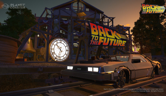 Planet Coaster - Kit de construção da máquina do tempo de Volta para o Futuro screenshot 1