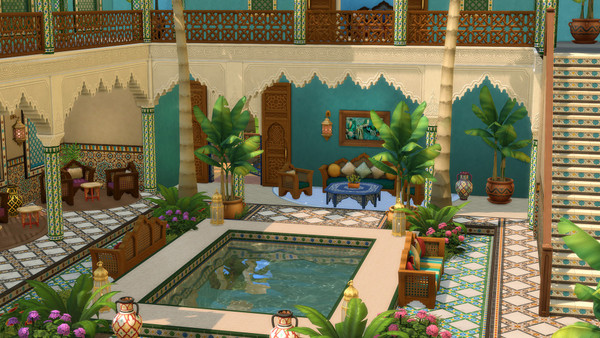 De Sims 4 Binnenplaats Oase Kit screenshot 1