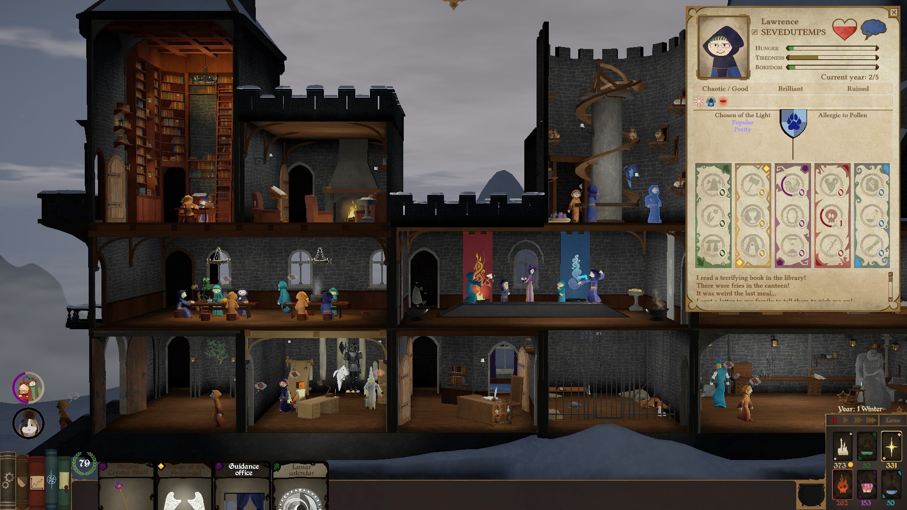Spellcaster University gameplay