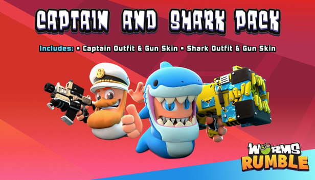Worms Rumble - Captain & Shark Double Pack
